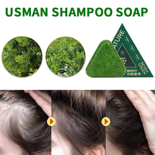 Shampoing Solide Plantes Orientales – Anti-Chute, Anti-Pellicules & Volume | He Shou Wu & Usma