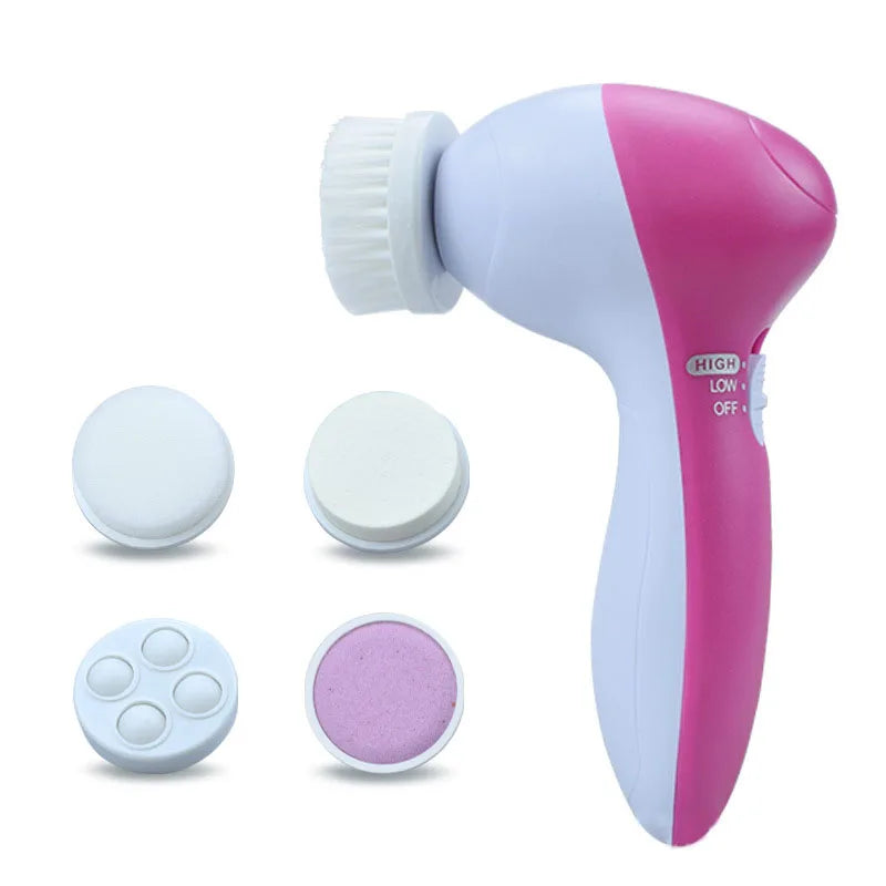Brosse Nettoyante Visage 5 en 1 – Masseur Électrique Anti-Points Noirs