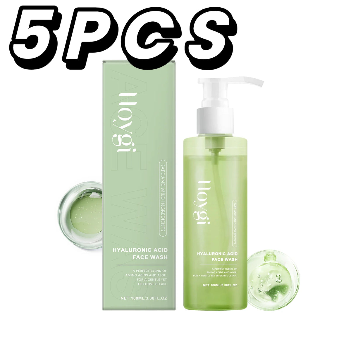 Gel Nettoyant Visage Aloe Vera & Acide Hyaluronique – Démaquillant & Pores Resserrés | 100ml