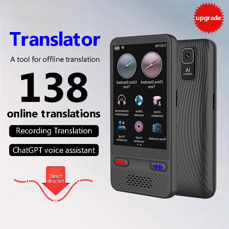 Traducteur Vocal Boeleo S85 – 138 Langues, ChatGPT, Photo & Interprétation | Écran 3,54"