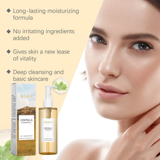 Huile Nettoyante Centella Asiatica EELHOE 3-en-1 – Visage, Yeux & Lèvres | Non-Comédogène | 100ml