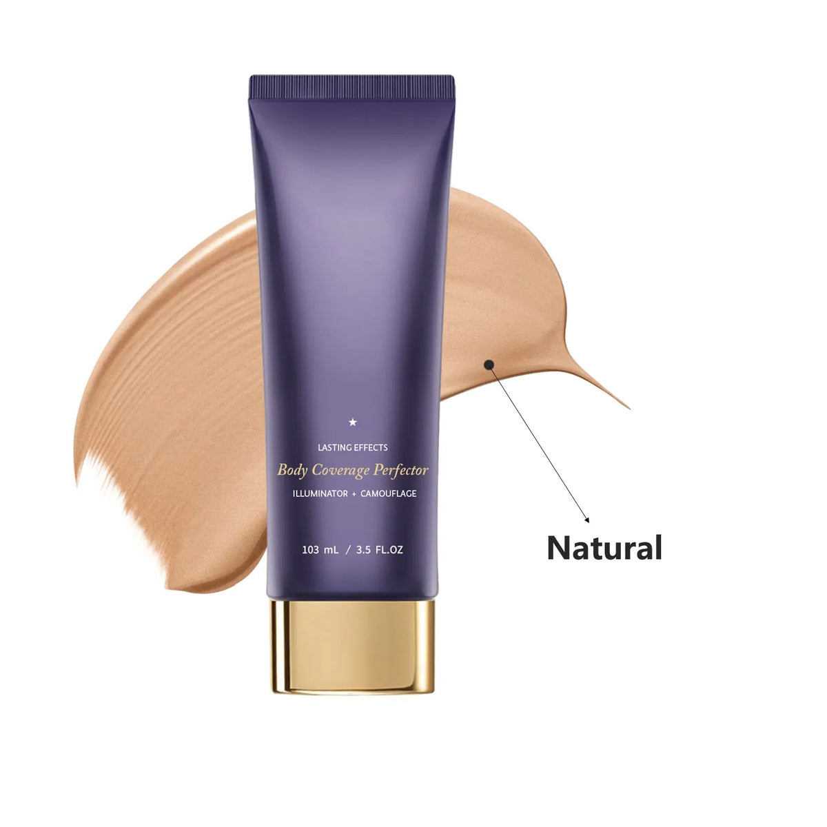 Fond de Teint Corps Waterproof 103ml - Teintes Naturel/Chaud/Profond/Doré | Correcteur Haute Couvrance Visage, Bras & Jambes