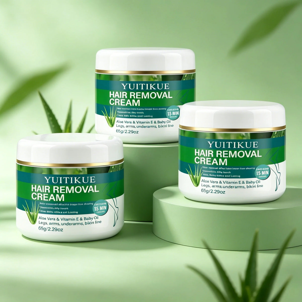 Crème Dépilatoire Aloe Vera & Vitamine E – Action Rapide 15 Min 65g