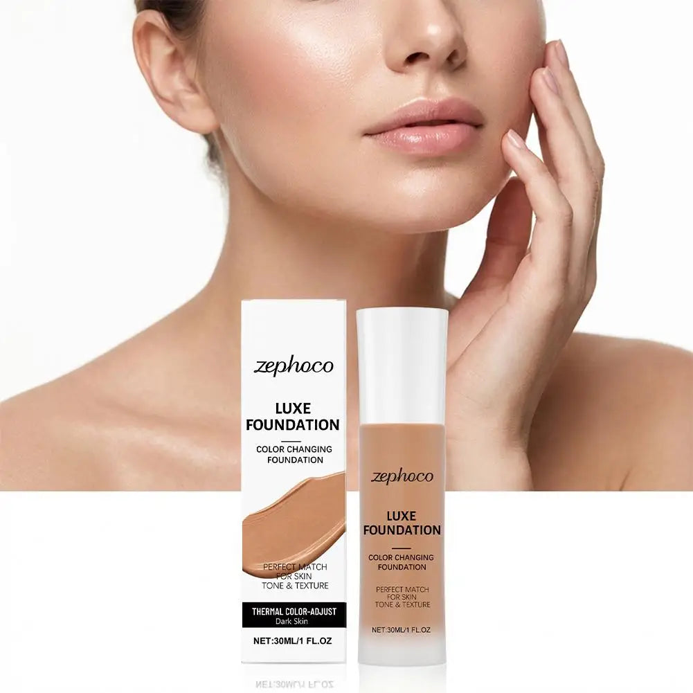 Fond de Teint Thermo-Changeant 30ml – S’Adapte à Votre Teinte en 60s | Tenue 24h