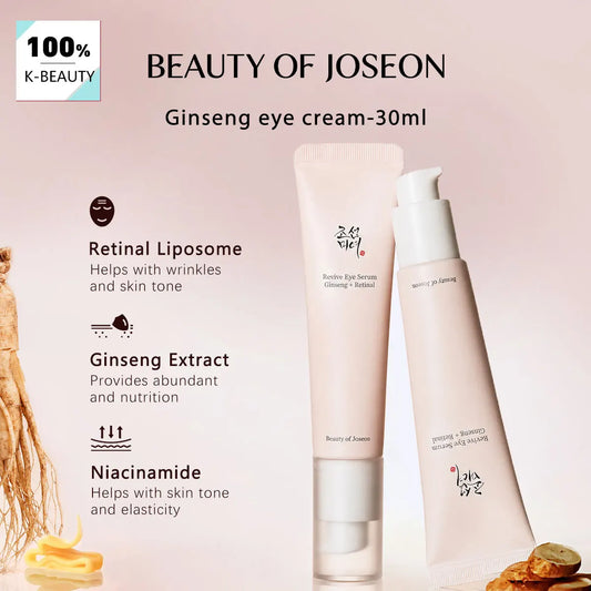 BEAUTY OF JOSEON Crème Contour des Yeux au Ginseng Beauty of Joseon 30ml – Adoucissante, Équilibrante, Nourrissante en Profondeur | Soin Coréen