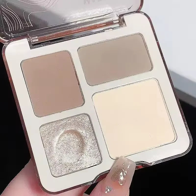 Palette Contouring & Highlighter 4 Couleurs – Sculpt, Illumine & Longue Tenue | CPNP