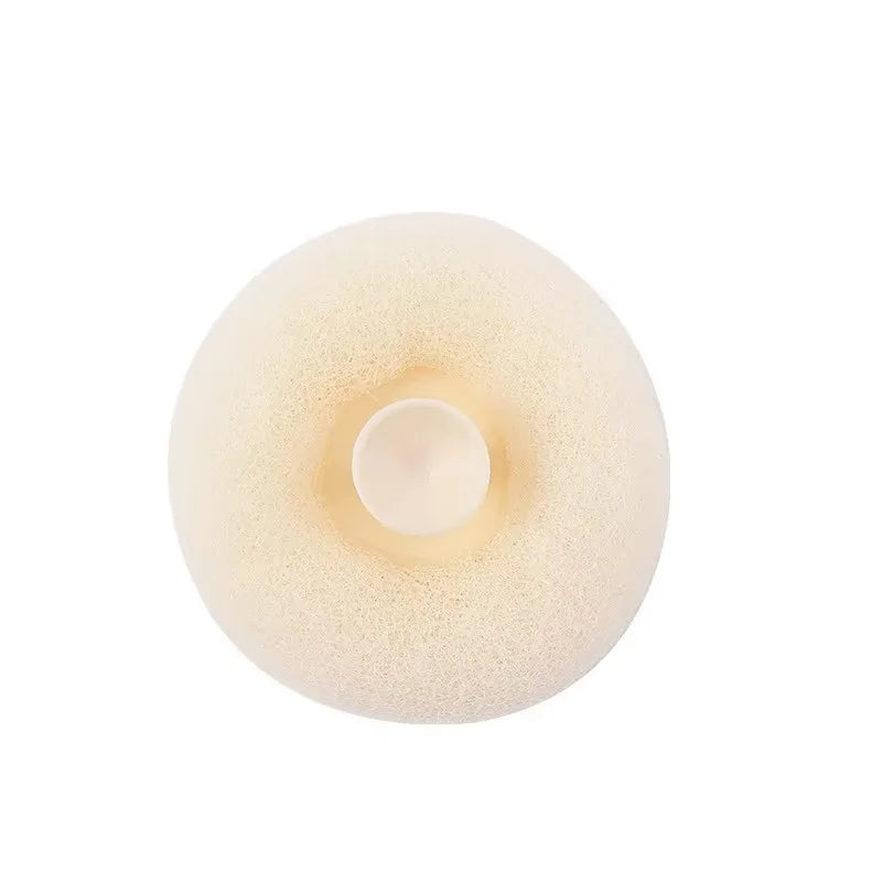 Éponge de bain circulaire pour massage – 4 pièces, filet moussant avec ventouse