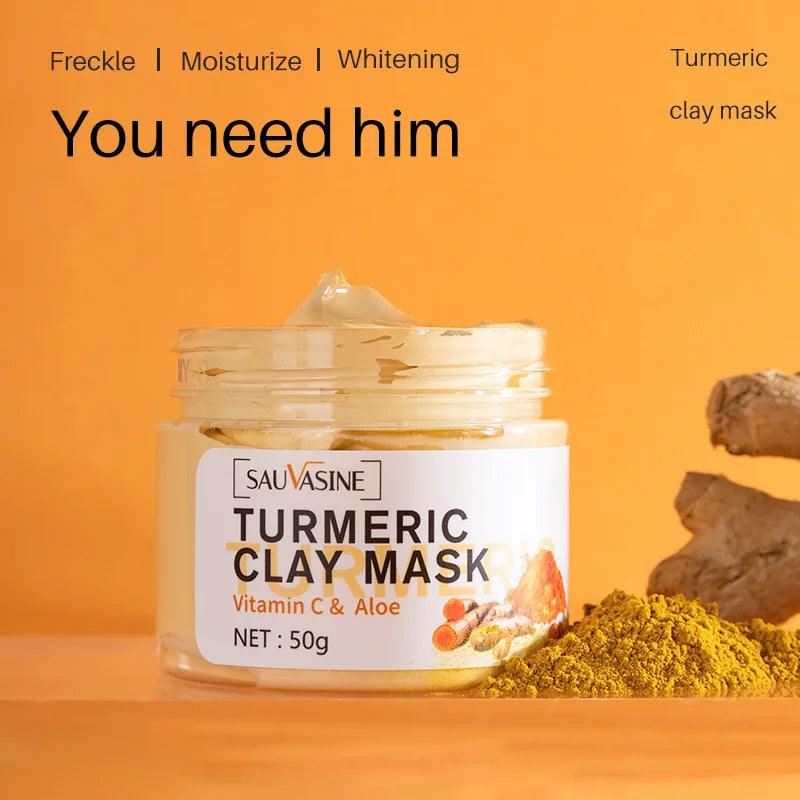 Masque Argile Curcuma & Vitamine C LAIKOU | Purifiant, Anti-Acné & Éclatant | Certifié CPNP