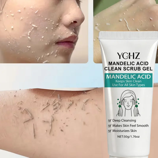 Gel Nettoyant à l'Acide Mandélique YCHZ 50g – Pores Désincrustés, Aloe Vera & Essence de Rose | Peau Lisse