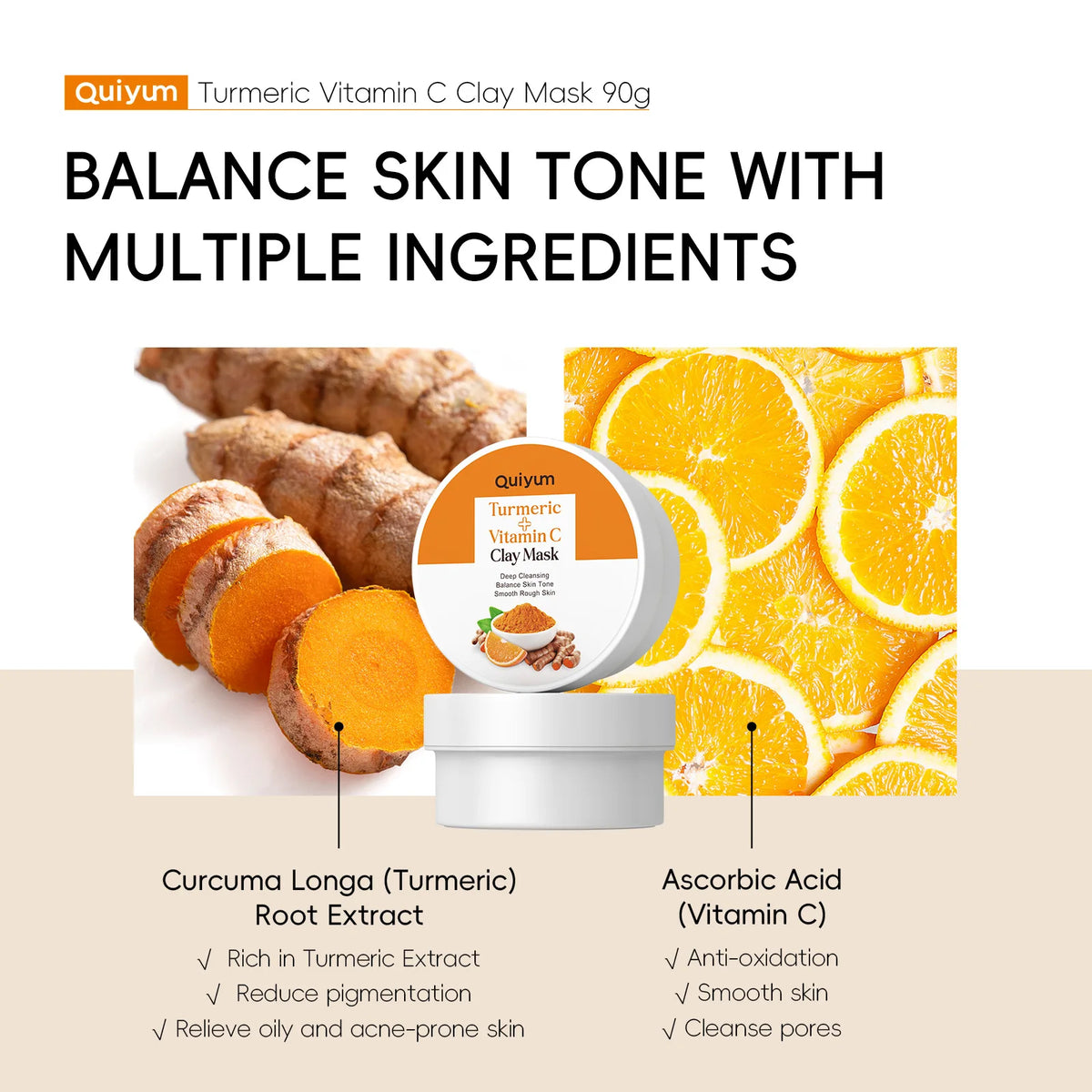 Masque Purifiant au Curcuma & Vitamine C