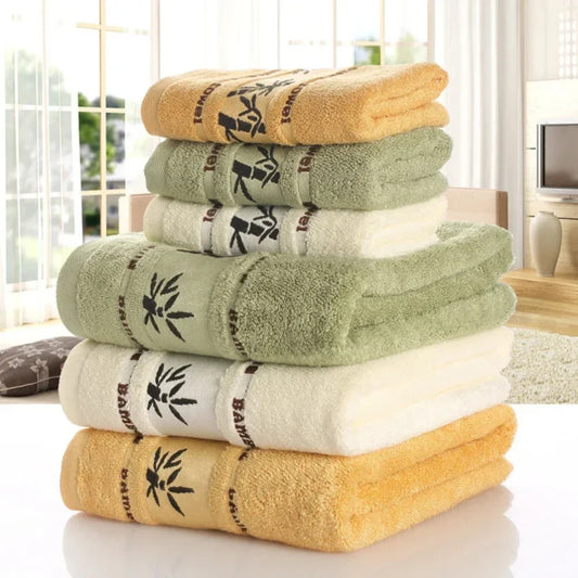 Serviettes de Bain en Fibre de Bambou – Set Luxe Absorbant & Séchage Rapide