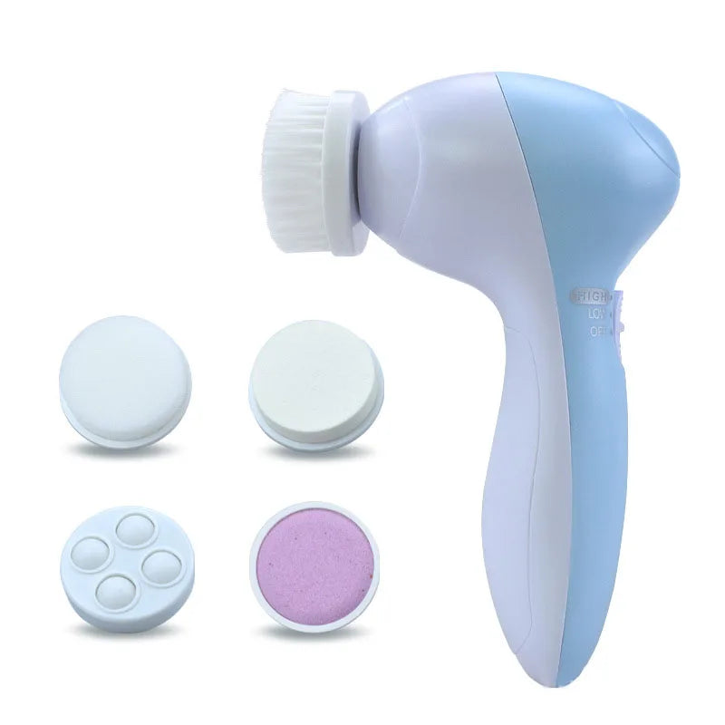 Brosse Nettoyante Visage 5 en 1 – Masseur Électrique Anti-Points Noirs