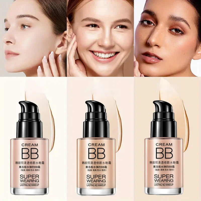 BB Cream Fond de Teint Hydratant – Couvrance Naturelle, Waterproof & Longue Tenue