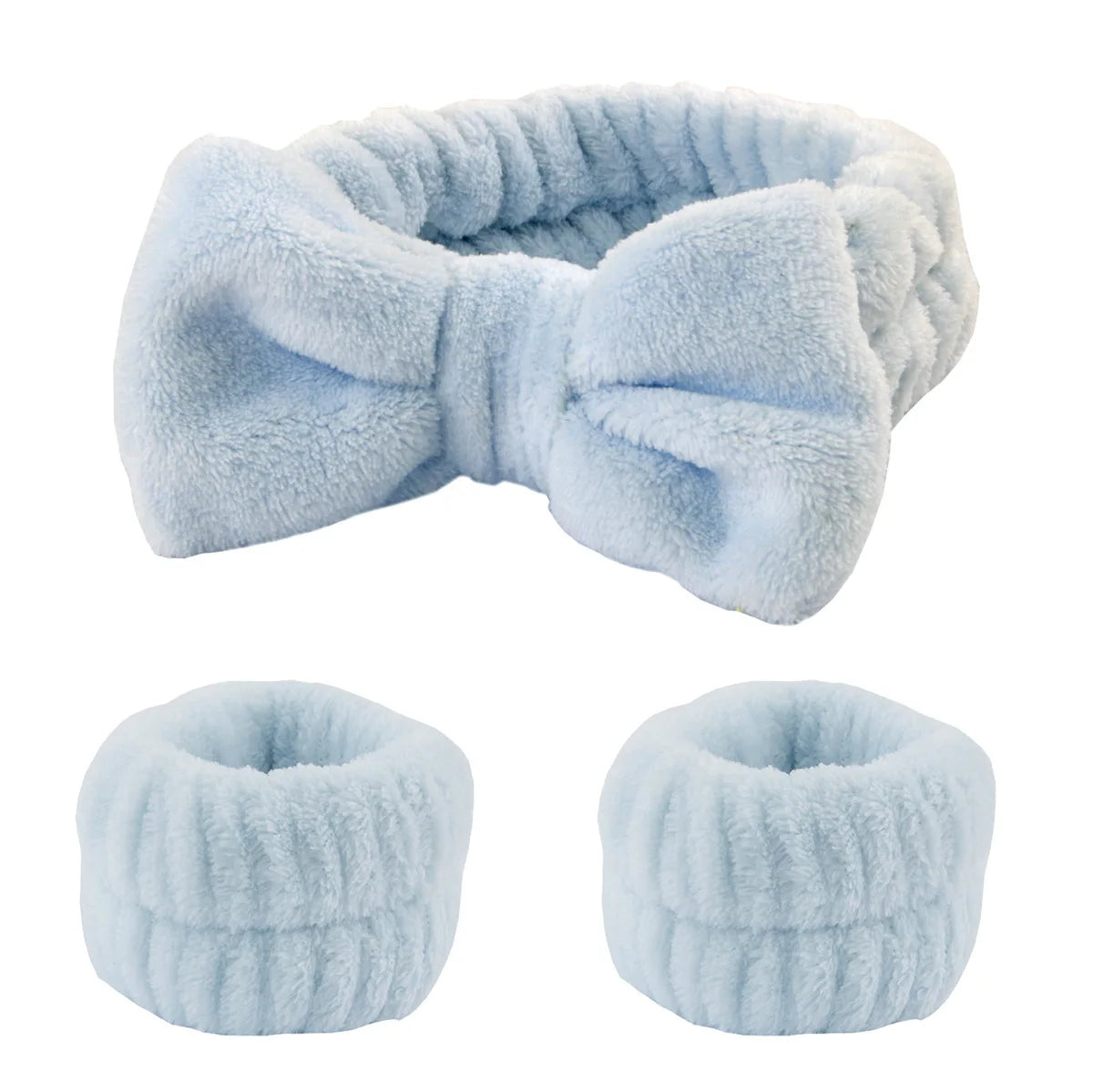 Bandeaux Spa & Poignets Absorbants – Set Beauté Coral Fleece