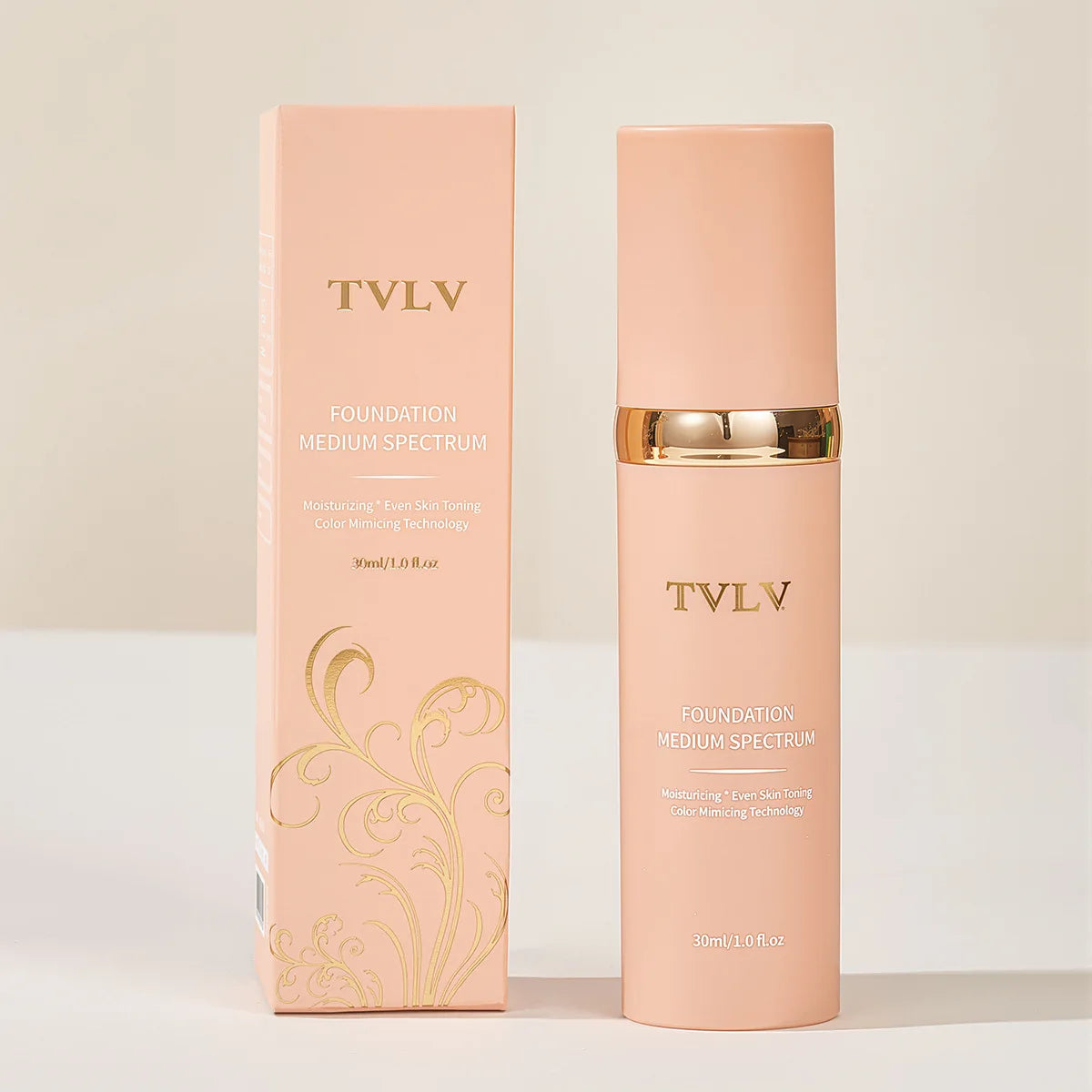 Fond de Teint TVLV 4-en-1 Mat Changeant de Couleur 30ml – Léger, Hydratant & Longue Tenue