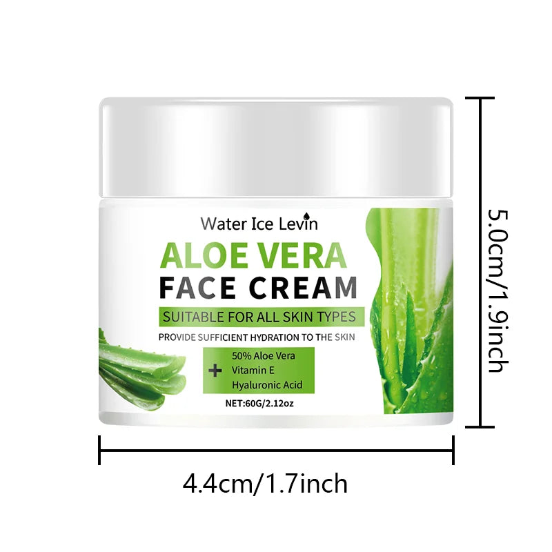 Crème Visage Aloe Vera Hypoallergénique – Acide Hyaluronique & Collagène