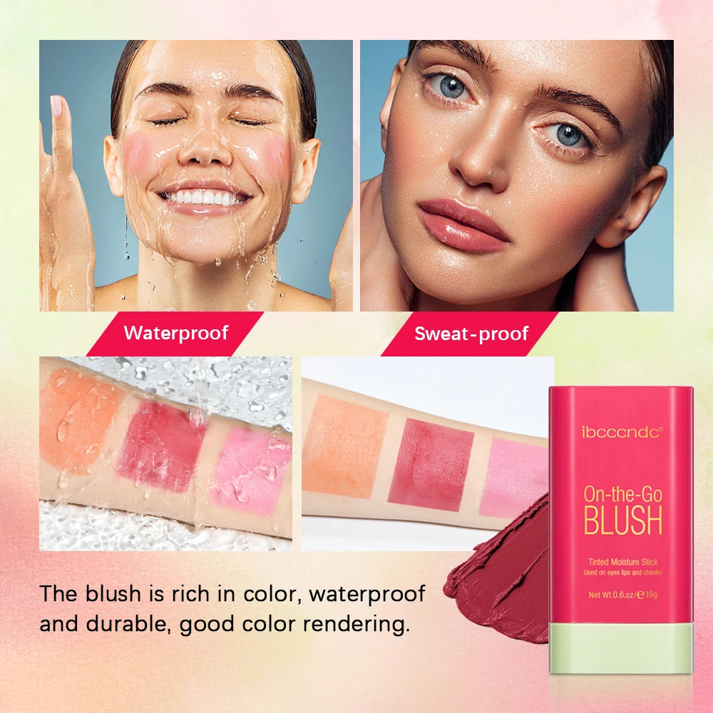 Blush Stick Crème Multi-Usage 19g — Joues, Lèvres & Yeux | Waterproof Longue Durée
