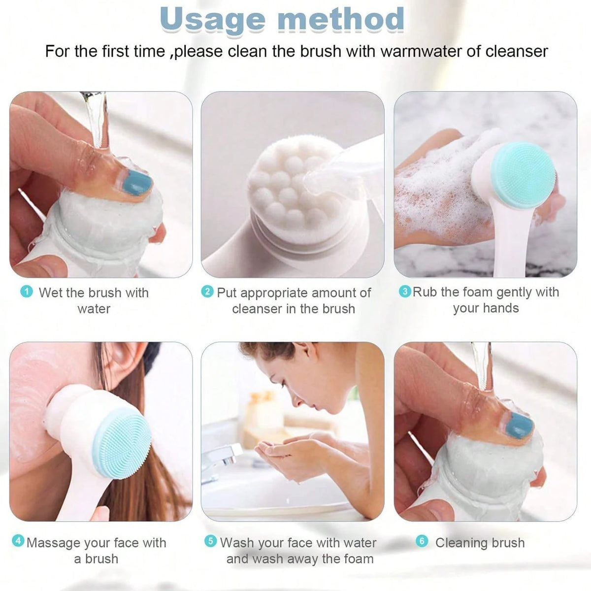 7-Piece Facial Care Kit – Brush, Roller, Headband & Cleansing Accessories