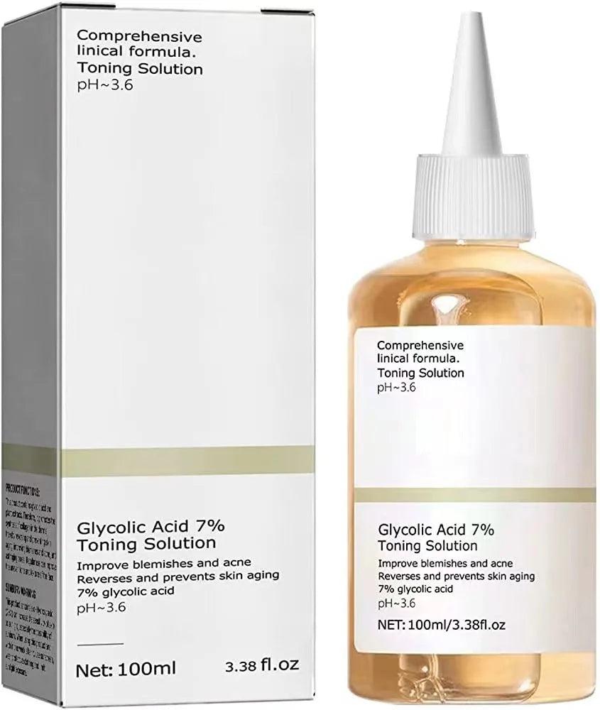 Lotion Tonique Acide Glycolique 7% 100ml – Anti-Acné, Hydratante & Exfoliante