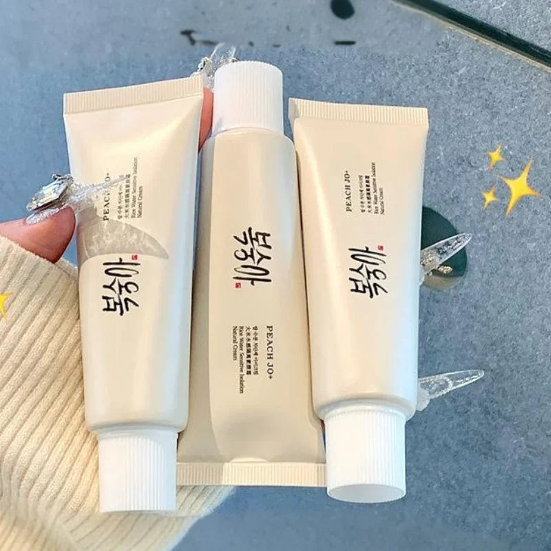 Crème Primer Extrait de Riz SPF50+ 50g – Hydratante, Éclat & Couvrance Légère Style Coréen