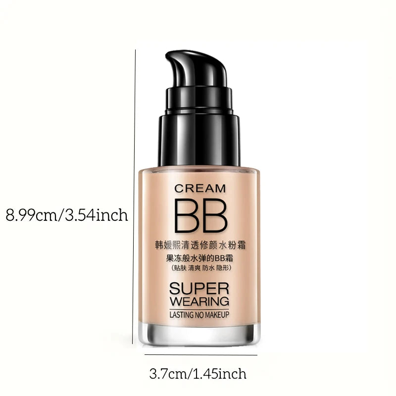 BB Cream Fond de Teint Hydratant – Couvrance Naturelle, Waterproof & Longue Tenue