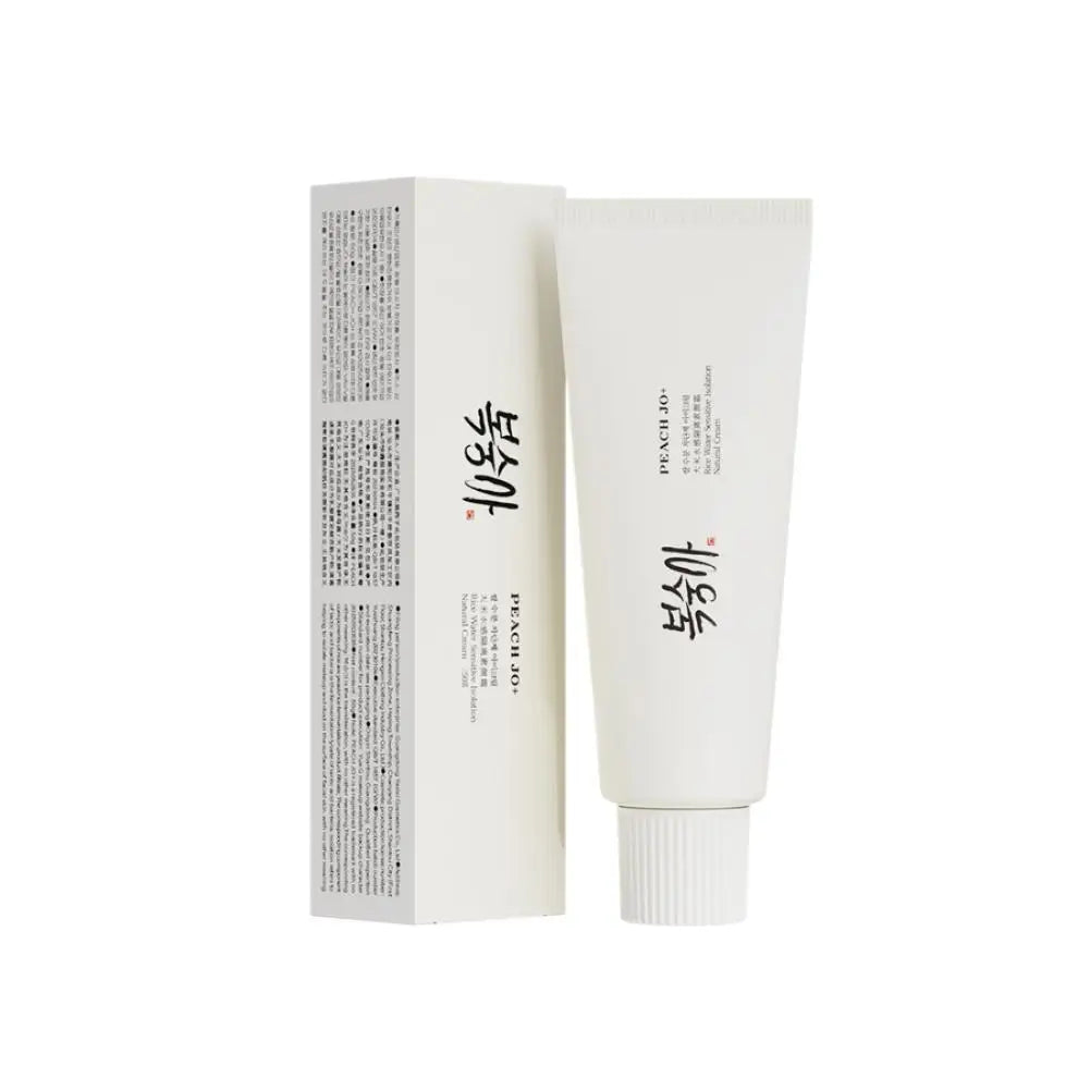 Crème Primer Extrait de Riz SPF50+ 50g – Hydratante, Éclat & Couvrance Légère Style Coréen